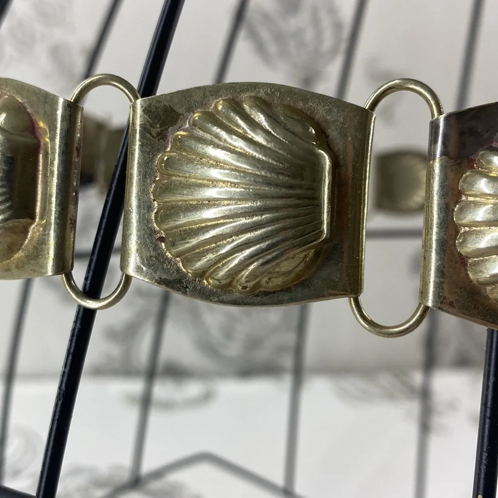 Vintage Shell Medallions‎ Metal 3D belt